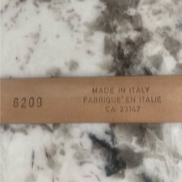 Talbots Genuine Leather Belt - Tan Brown with Gold Buckle - Made in Italy - Picture 9 of 11